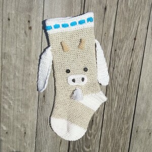 Goat Stocking Crochet Pattern,Instant Download,Goat Stocking,Instructions,Farm Stocking,Crochet Stocking,Ranch Stocking,Ranch Christmas image 4