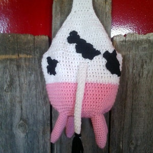 Udderly Fantastic Bag, Crochet Pattern, Instant Download, Market Bag, Tote Bag, Farm Cow, Unique Gift for her, Eco friendly crochet, diy image 2