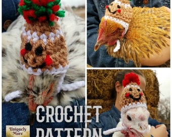 Chicken Hat Crochet Pattern/Hat for a Chicken/DIY Chicken Hat/Instructions for makibg a chicken hat/chicken hats are a thing/Crochet hat