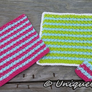 Crochet Patter, Catalina Cloth and Scrubby Set, Instant Download