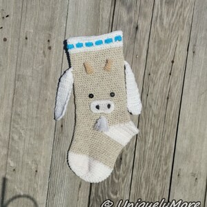 Goat Stocking Crochet Pattern,Instant Download,Goat Stocking,Instructions,Farm Stocking,Crochet Stocking,Ranch Stocking,Ranch Christmas image 3