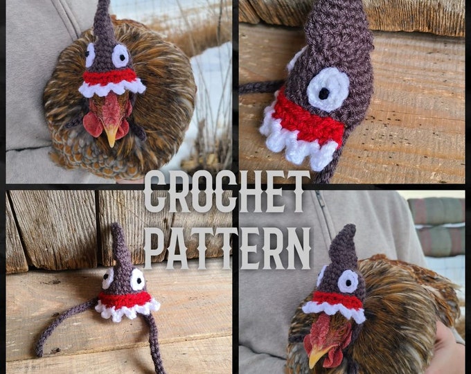 Crochet pattern/ Shark Chicken Hat/ Shark Hat/ Shark Crochet Pattern/ Shark Chicken Hat / DIY Chicken Hat/ Make your own Chicken hat / Shark