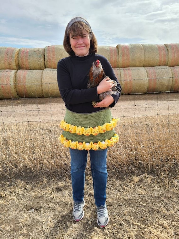 Tablier Maman poule et ses poussins personnalisé