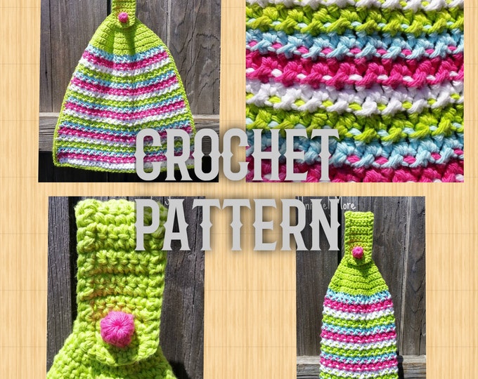 Kitchen Towel / Crochet Pattern / Hanging Towel / Kitchen Decor / Decorative Towel / Housewarming Gift / Hand Towel / Hanging Hand Towel