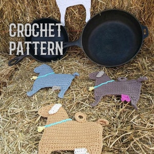 Crochet Pattern,Goat Potholder,Instant Download,Goat Decor,Goat Kitchen,Goat,Crochet Goat,Farm Animal,Farm Crochet,Goat Gift,Farm Decor
