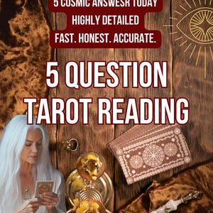 5 Question Tarot Reading - Tarot Cards Reading, Same Day Tarot Reading, Honest Psychic Reading