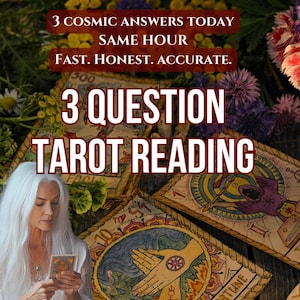 Lectura de Tarot de 3 Preguntas - Lectura de Cartas del Tarot, Lectura de Tarot a la Hora, Lectura Psíquica Honesta
