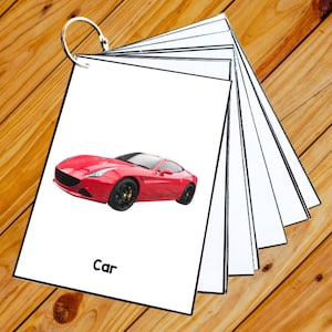 Vehicles - 50+ Editable Montessori Cards- Flash Cards Nomenclature FlashCards