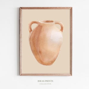 Watercolor Pot  Drawing - Neutral Decor Art Print -  - Wall Art painting  - Digital Download Art - Ideas Prints collective