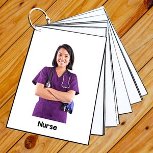 Professions- Editable Montessori Cards- Flash Cards Nomenclature FlashCards