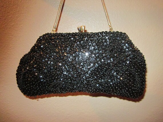 Beautiful Vintage Black Clutch - image 1