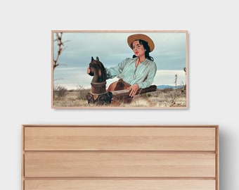Samsung Frame TV Art, Digital Download, Marfa Texas, Vintage Liz Taylor, Giant Movie
