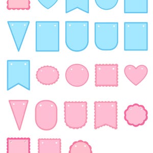 Bunting Banner SVG Bundle, 2 layers, Scallop banner svg, Bunting flags Birthday Garland, Laser cut files, Clipart PNG JPG Eps Commercial use