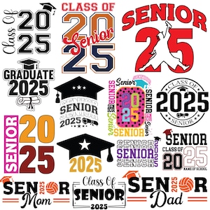 Ensemble Svg fier diplômé 2025, Svg de l'obtention du diplôme, Svg senior fier, classe de 2025 svg, Png famille senior, maman senior 2025, famille fière diplômée