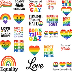 Fierté Svg, Svg Gay, Lgbt, fierté amour svg, Svg arc-en-ciel de fierté, Svg coeur arc-en-ciel, l'amour est l'amour, tout pour l'amour, ensemble Svg Gay Pride, Svg, Png