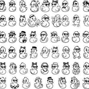 Rubber Duck SVG Bundle, Cute Baby Duck Svg, Rubber Duck Clipart, Duck Vector, Bath Duck Silhouette, Duck Cut File, Rubber Duck Png