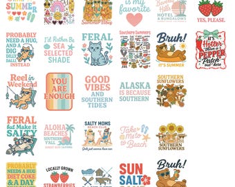Summer Vibes Mega Bundle: Beach Coquette PNG & SVG (Digital Download)