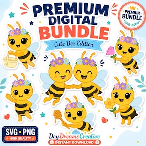 Cute Bee Clip Art Bundle, Tiny Bee, Little Bee, Plim Plim, 1st Bee Birthday, Little Bee Plim Plim Digital File, Stickers,Little Bee Birthday