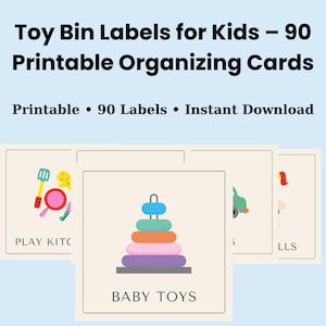Montessori Toy Bin Labels: 90 Printable Storage Cards (PDF Download)