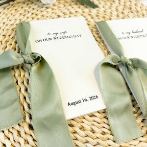 Personalized Handmade Vow Books, Set of 2 Vow Books, His Vows, Her Vows, Personalized Vow Book, Cotton Paper Vow Book, Vow Book With Ribbon
