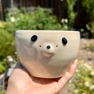 Cute Dog Bowl - Ceramic, One of a Kind Piece