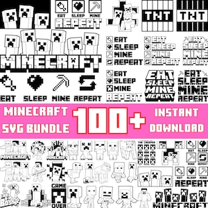 100+ Mine Svg Png Bundle, Gaming Mine Svg, Gift for Gamer, Mine Game Png, Video Game Svg, Gift for Him Png, Gaming Svg, Sublimation Designs