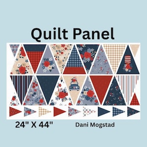 Patriottisch stoffen paneel: rood, wit en blauw katoen - Dani Mogstad Design