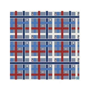 City Streets Plaid Cotton Fabric  Riley Blake Crossroads Collection  Urban Grid Print  Quilting & Craft Material  43/44&quot; Wide