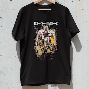 Camiseta Light Yagami - Camiseta vintage de Deathnote - Camiseta unisex de corte cuadrado y gran tamaño