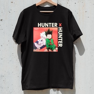 Gon and Killua Vintage Sleeping Shirt - Vintage Anime Hunter x Hunter tshirt - Unisex Heavy Duty Boxy Oversized Fit T Shirt