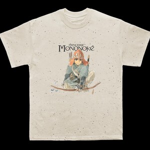 Ashitaka Princess Mononoke Shirt - Vintage Anime Studio Ghibli Shirt - Unisex Boxy Oversized Fit T Shirt image 5
