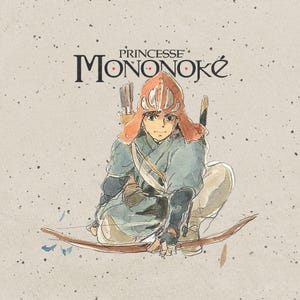 Ashitaka Princess Mononoke Shirt - Vintage Anime Studio Ghibli Shirt - Unisex Boxy Oversized Fit T Shirt image 2