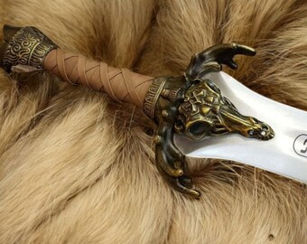 Handmade Conan Father Sword, Forged Atlantean Replica, Medieval Cosplay Sword