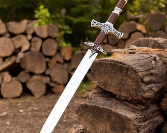 Handgemaakt Keltisch Vikingzwaard – staal cosplay, middeleeuws decor
