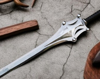 Gray Skull Power Sword Replica – Fantasy Collectible with Leather Sheath