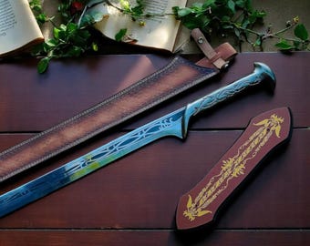 Handmade Engraved Steel Fantasy Sword – Cosplay, Medieval Collector's Gift