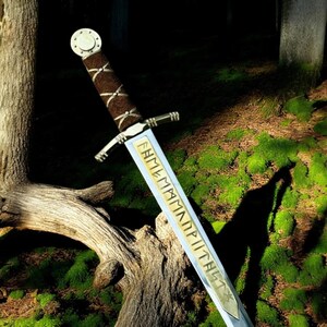 Merlin Excalibur Schwert – Tempelritter Wikinger Schwert | Sammler Geschenk für Sohn, Vater, Freund | Fantasy Display Schwert für Männer