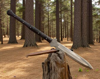 Handgemaakt tactisch machetezwaard, koolstofstalen lemmet, palissander handvat