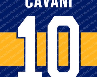 Boca Juniors 2025-2026 Font Vector: Jerseys Name & Numbers