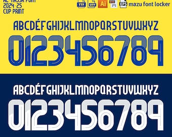 Czcionka Pucharu Al-Nassr 2024-2025: Nazwy i numery koszulek (pobieranie cyfrowe)