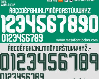 Mexico World Cup 2026 Home and Away Font Vector (Digital Download)