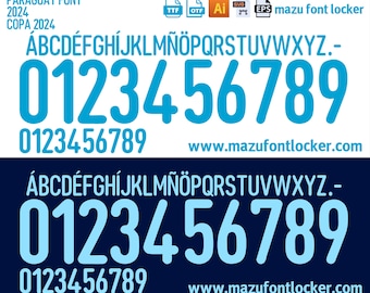 Paraguay Copa 2024 Font Vector (Digital Download)