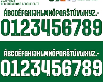 Fuente Al-Ahli SFC 2025-2026, diseño vectorial (descarga digital)