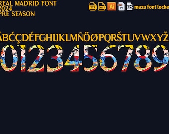 Real Madrid PreSeason 2023-24 Font Vector (Digital Download)