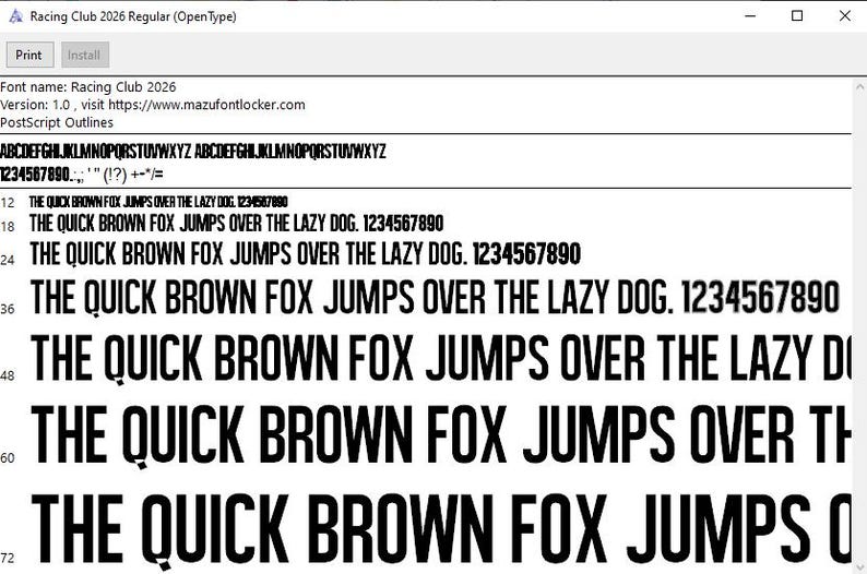 Racing Club 2026 Font Vector (digital Download) - Etsy UK