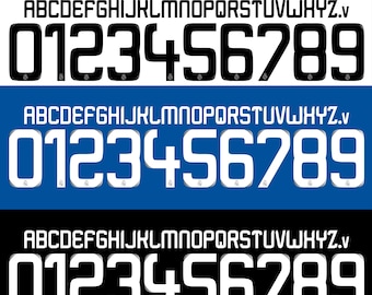 Real Madrid 2008-09 Font Vector, Jerseys Name & Numbers (Digital Download)