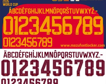 Spain Away World Cup 2026 Home & Away Font Vector (Digital Download)