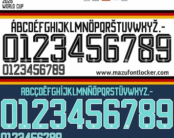 Deutschland WM 2026 Home & Away Schrift Vektor (Digitaler Download)