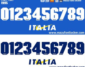 Italy 1995 Font Vector (Digital Download)