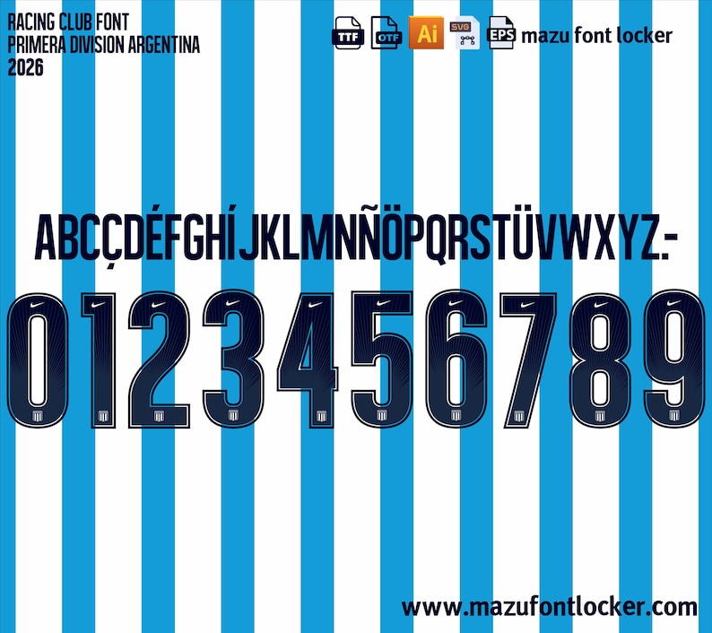 Racing Club 2026 Font Vector (digital Download) - Etsy UK